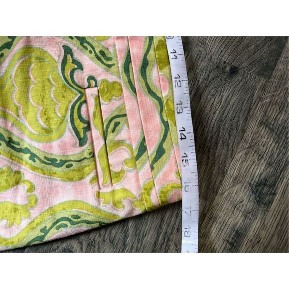 J. Crew Paisley Pink and Green Mini Shorts Size 6  Pastel - Picture 7 of 7